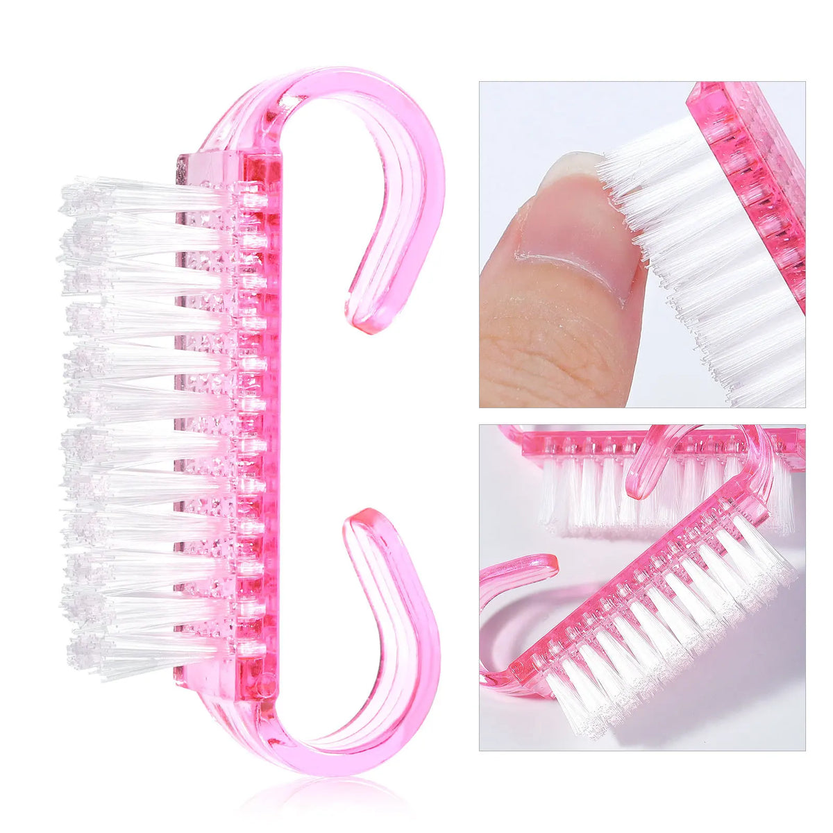 5Pcs Acrylic Nail Brush Nail Art Manicure Soft Dust Plastic Cleaning Nail Brushes File Tools Set Vue