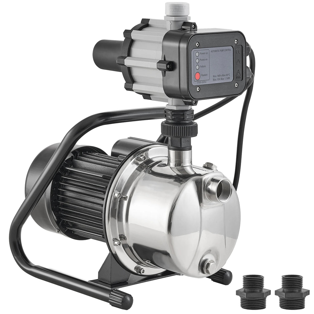 1HP Shallow Well Jet Pump – Auto Controller, 23 GPM Booster Shallow Well Jet Pump Vue