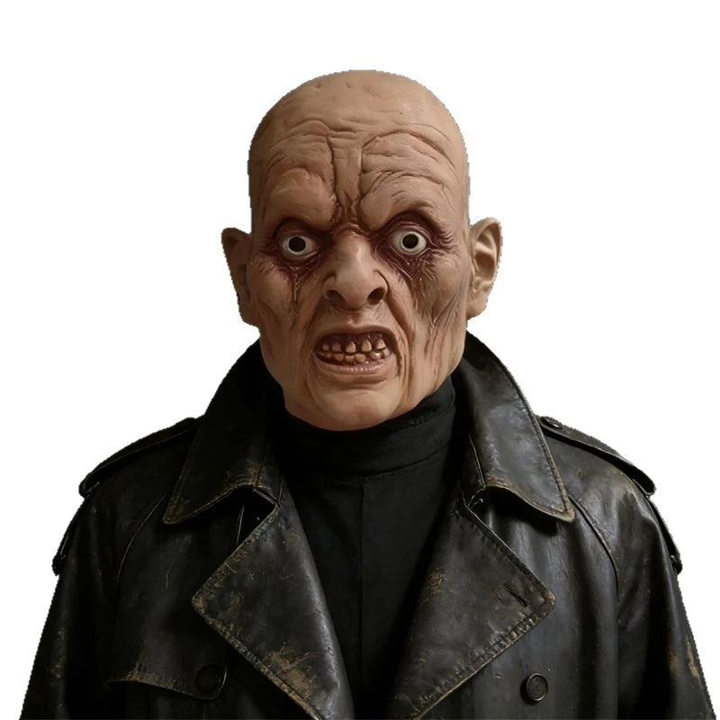 Creepy Servant Doll Latex Full Head Horror Mask Realistic Distorted Face For Adults Halloween Party Costume Prop For Scary Fans Vue