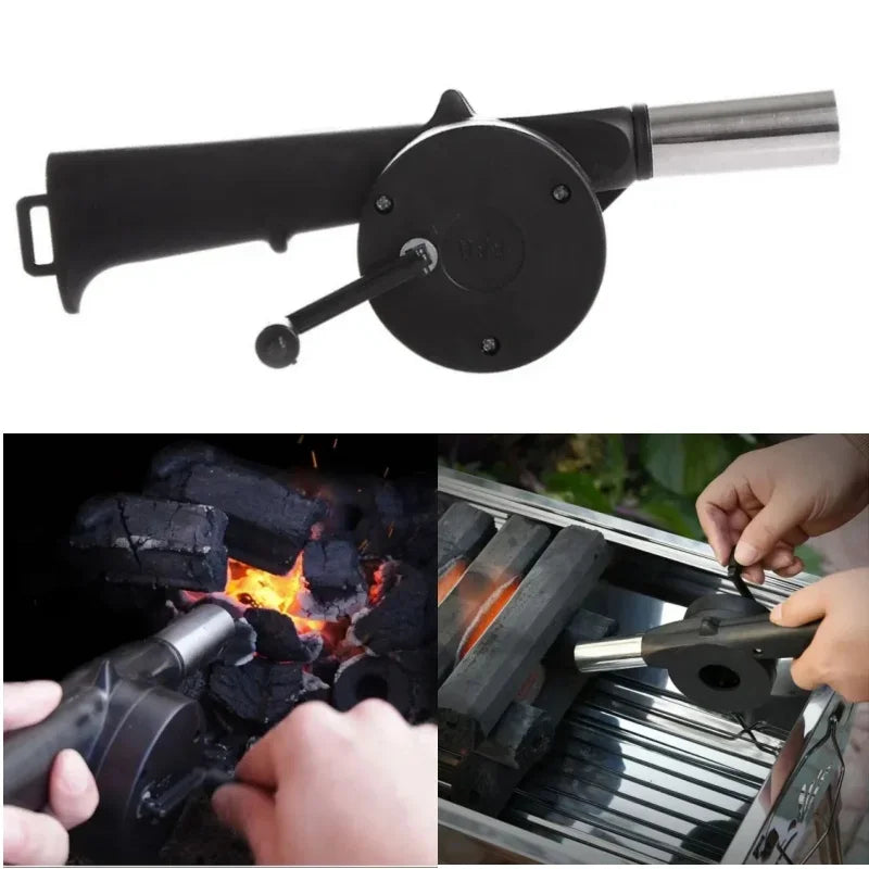 High Quality Manually BBQ Fan Air Blower Barbecue Tools Pressing Fire Bellows Ptable Gun Drop Ship Vue