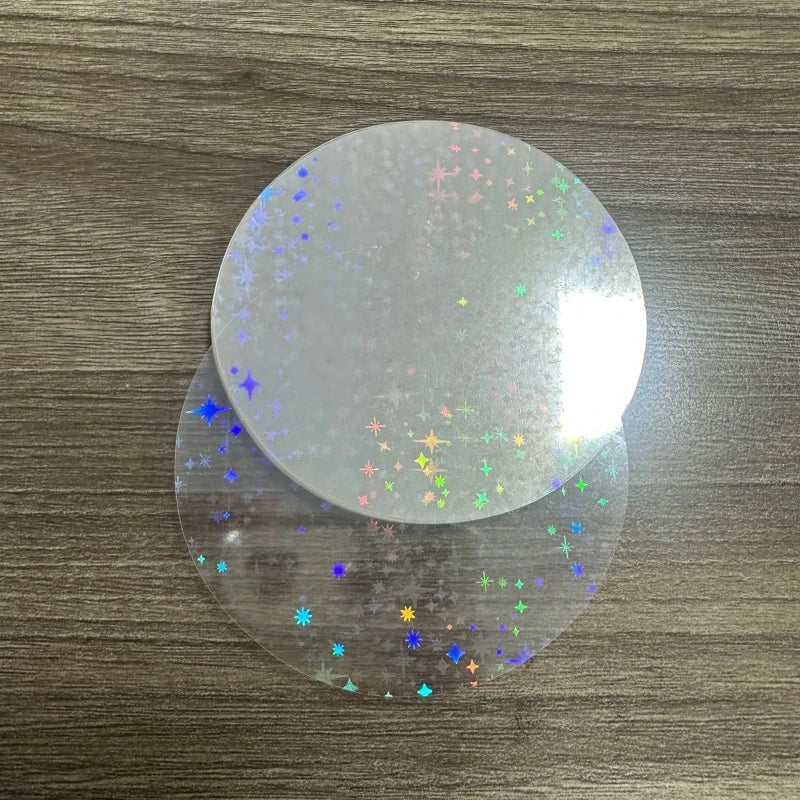 100pcs 58mm Laser Star Badge Button Protective Films | PVC Badge Making Supplies Vue