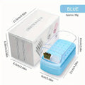 2 in 1 Nail Drill Bits Storage Box 30 Holes with Cleanning Brush Manicure Salon Grinding Head Holder Display Nail Art Accessory Vue Blue