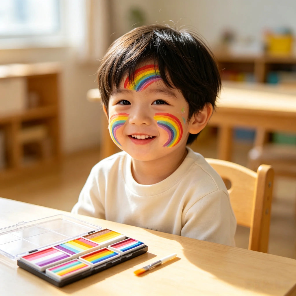 12 Colors Facial Water-Soluble Body Painting Face Makeup Palette for Kids Adults Stage Halloween Cosplay Party Art Supplies Vue