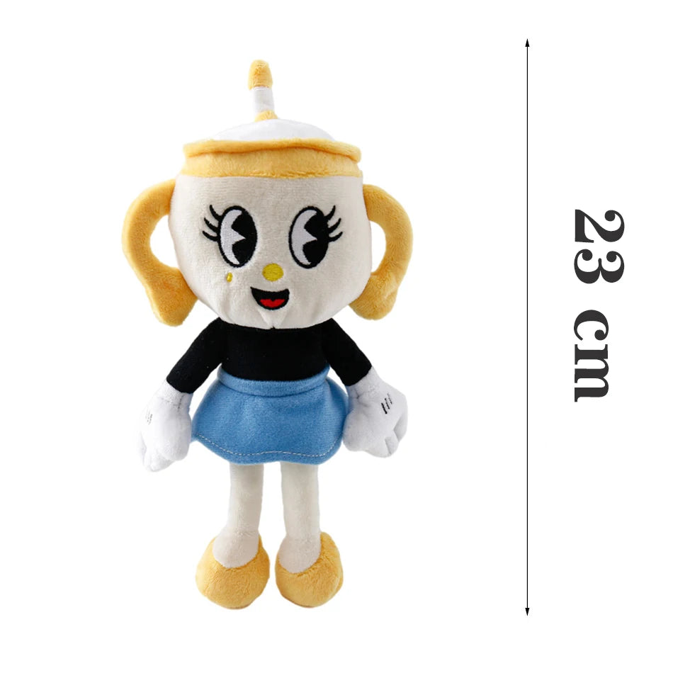 Classic Style Adventure Game Cuphead Plush Toy Mugman Devil Legendary Chalice Plush Doll Toy Collection Display Christmas Gift Vue