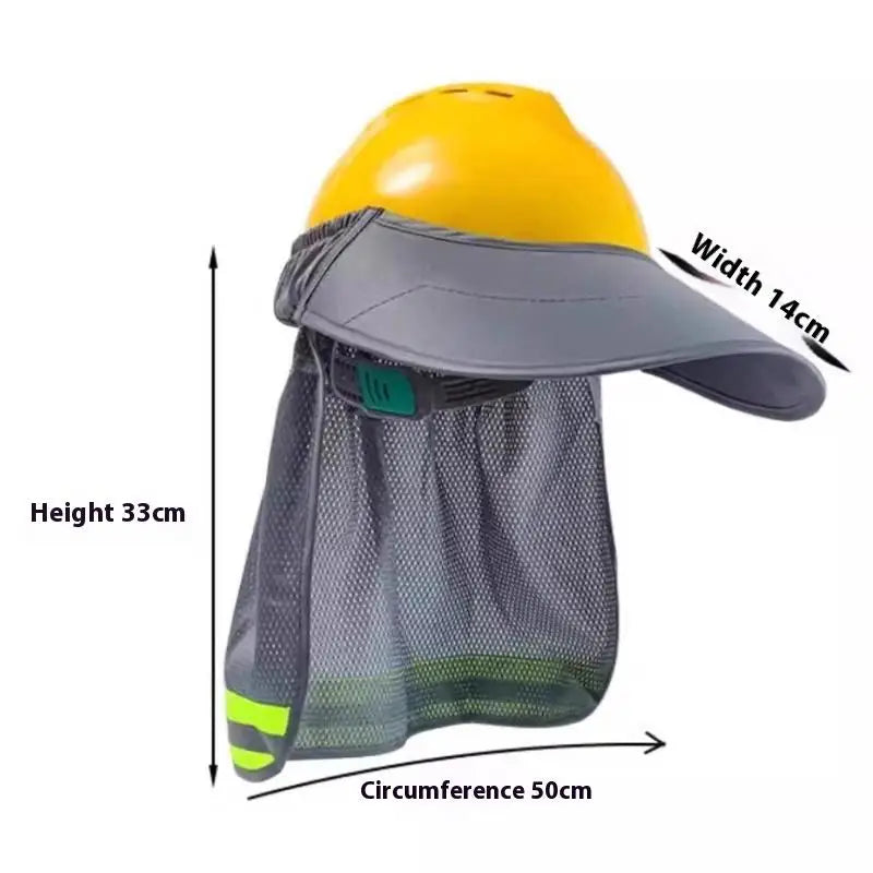 Summer Sun Shade Safety Hard Hat Neck Shield Helmets Reflective Hat Brim Reflective Cap Cover For Construction Workers Vue