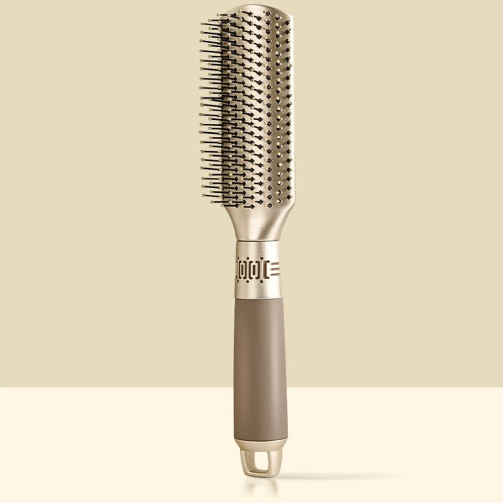 KLINA Hair Massage Air Cushion Comb Brush Scalp Hairbrush Detangle Anti Static Salon SPA Hairdressing Styling Tool Oval Round Vue Gold Ribs Comb