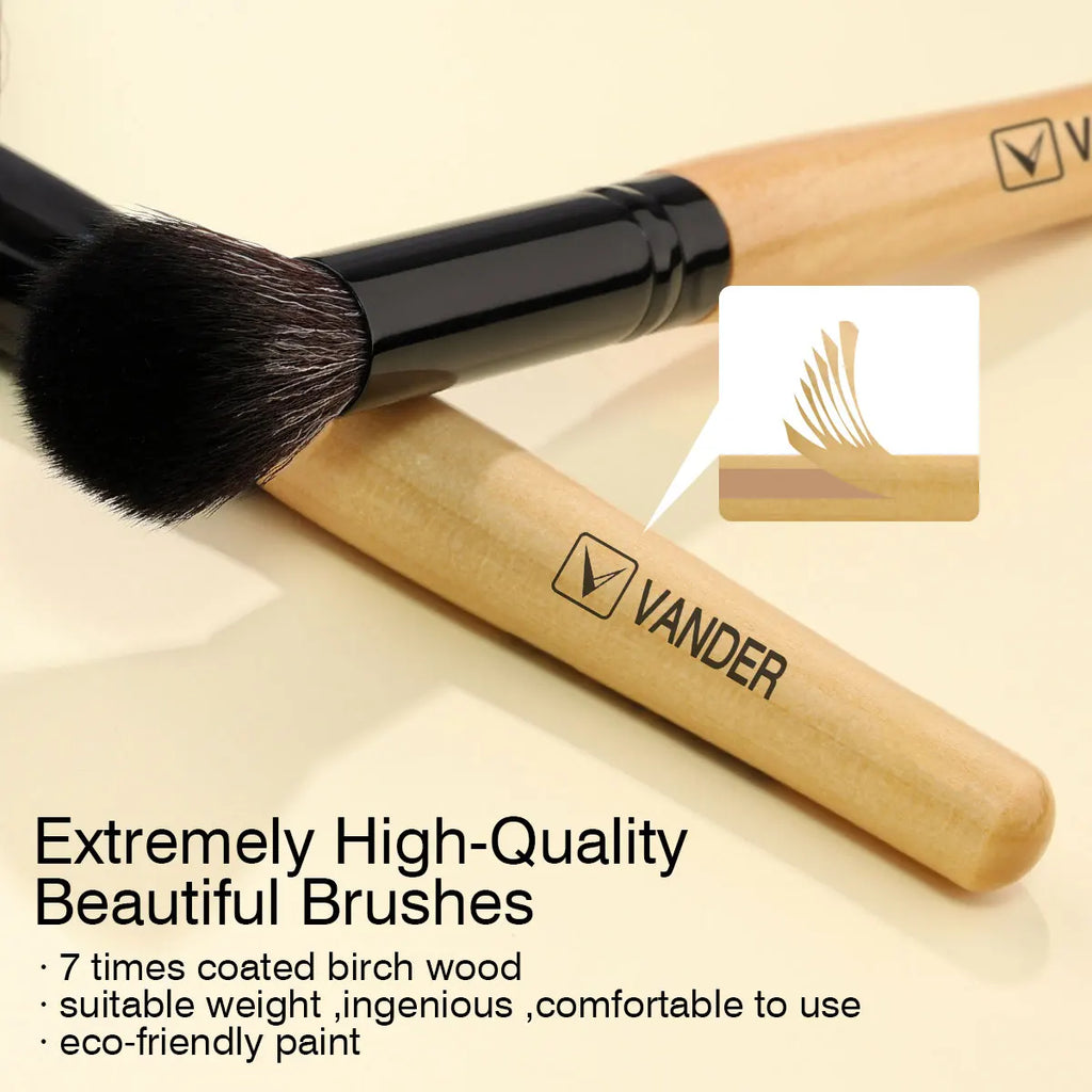 Makeup Brushes Set Professional Premium Synthetic Kabuki Foundation Concealers Powder Blush Blending Face Eye Shadows Brush Kits Vue