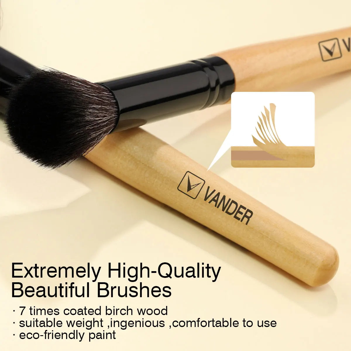 Makeup Brushes Set Professional Premium Synthetic Kabuki Foundation Concealers Powder Blush Blending Face Eye Shadows Brush Kits Vue