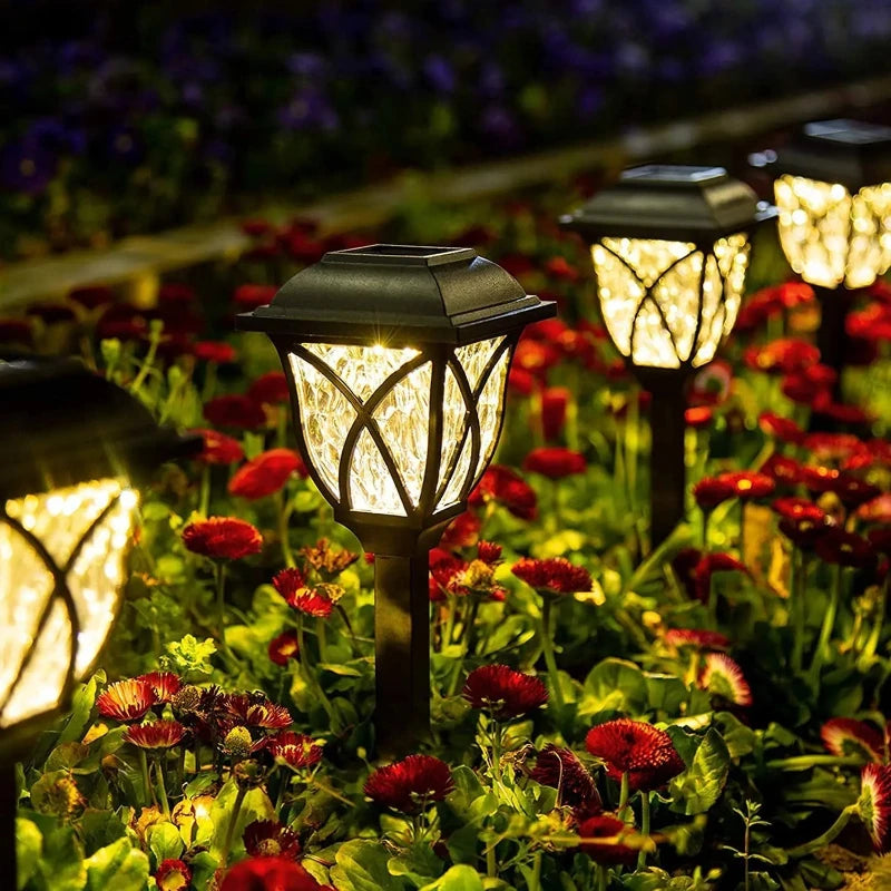 Led Solar Lawn Lights Outdoor Lamp Waterproof Warm Light Garden Courtyard for Walkway Path Villa Landscape Lights Vue