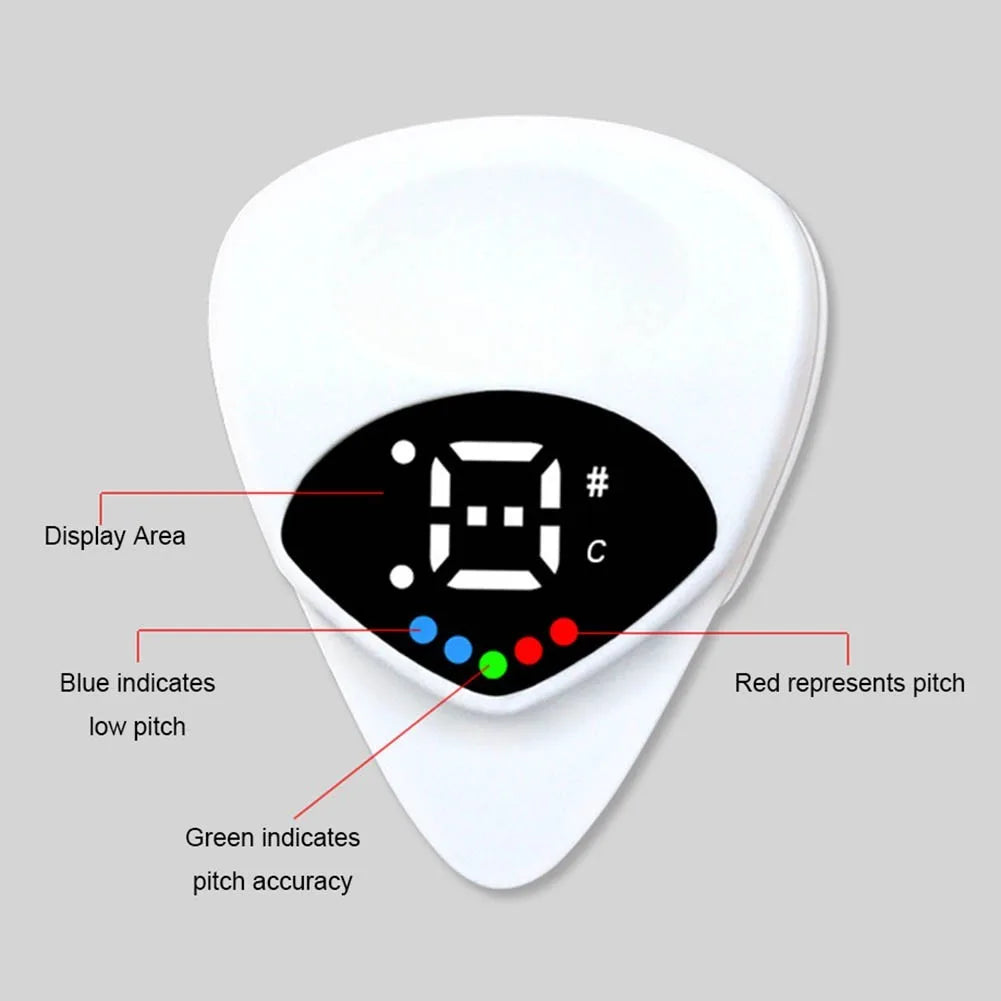 2-in-1 Guitar Picks Tuner Tunning For Acoustic Electric Guitar Bass Mandolin Muscial Instrument Accessories Guitar Tuner Vue