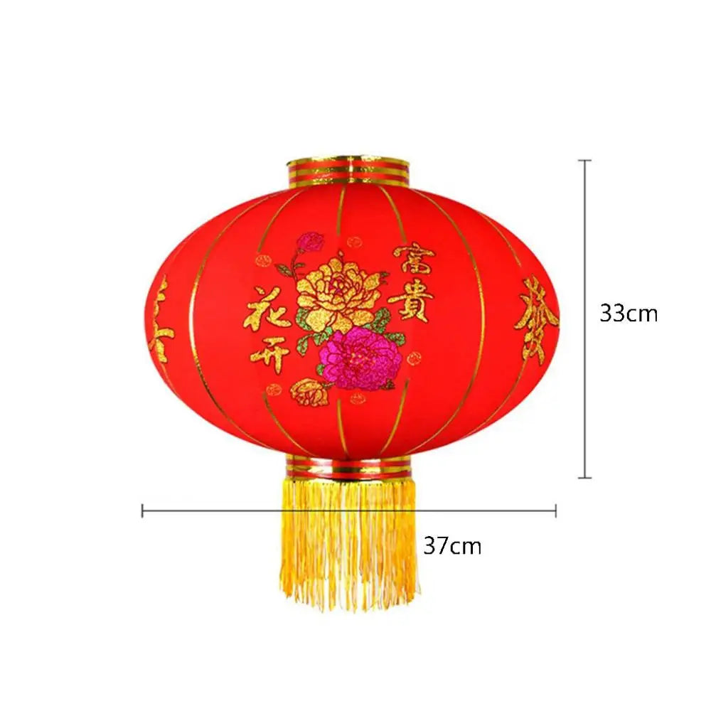 Merry for Yard,Gate Flocking Cloth Chinese Style Spring Festival Decor Spring Festival Props Festival Lantern New Year Ornament Vue