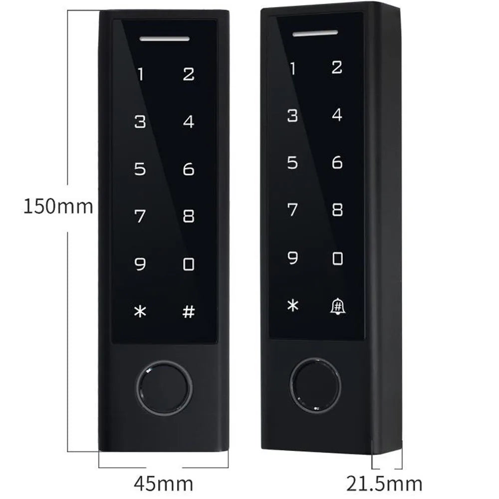 TTLOCK Bluetooth RFID Fingerprint Access Control Keypad Smart Phone Entry Waterproof 13.56Mhz RFID Card Reader Door Gate Opener Vue
