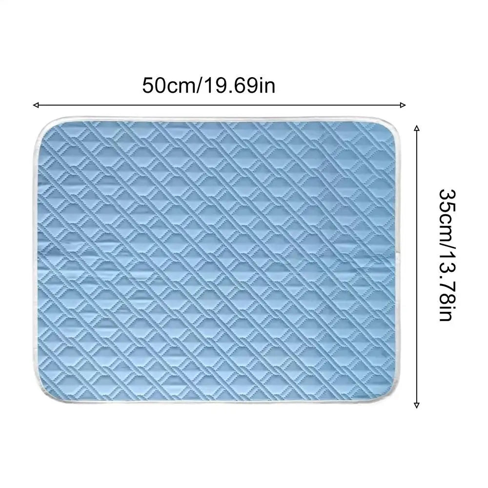 Self Cooling Pad for Dog 45x35cm Sweat Absorbent Soft Sleeping Mat for Small Medium Large Dogs Kitten Crate Carrier Travel Pads Vue B