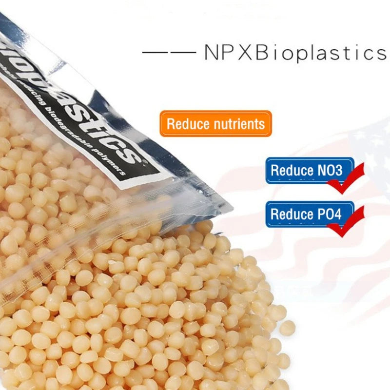 200ML Two Little Fishes Aquarium NPX Bioplastics Polymer BioPellets Filter Media Nitrate Phosphate Treatment Bio Reactor Filtro Vue