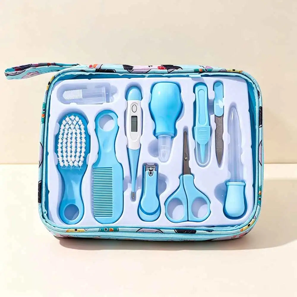 vvocci Baby Care Cleaning 10-Piece Set; Newborn Nail Clipper and Nail Trimmer Set; Safety Comb and Brush Gift Box Vue