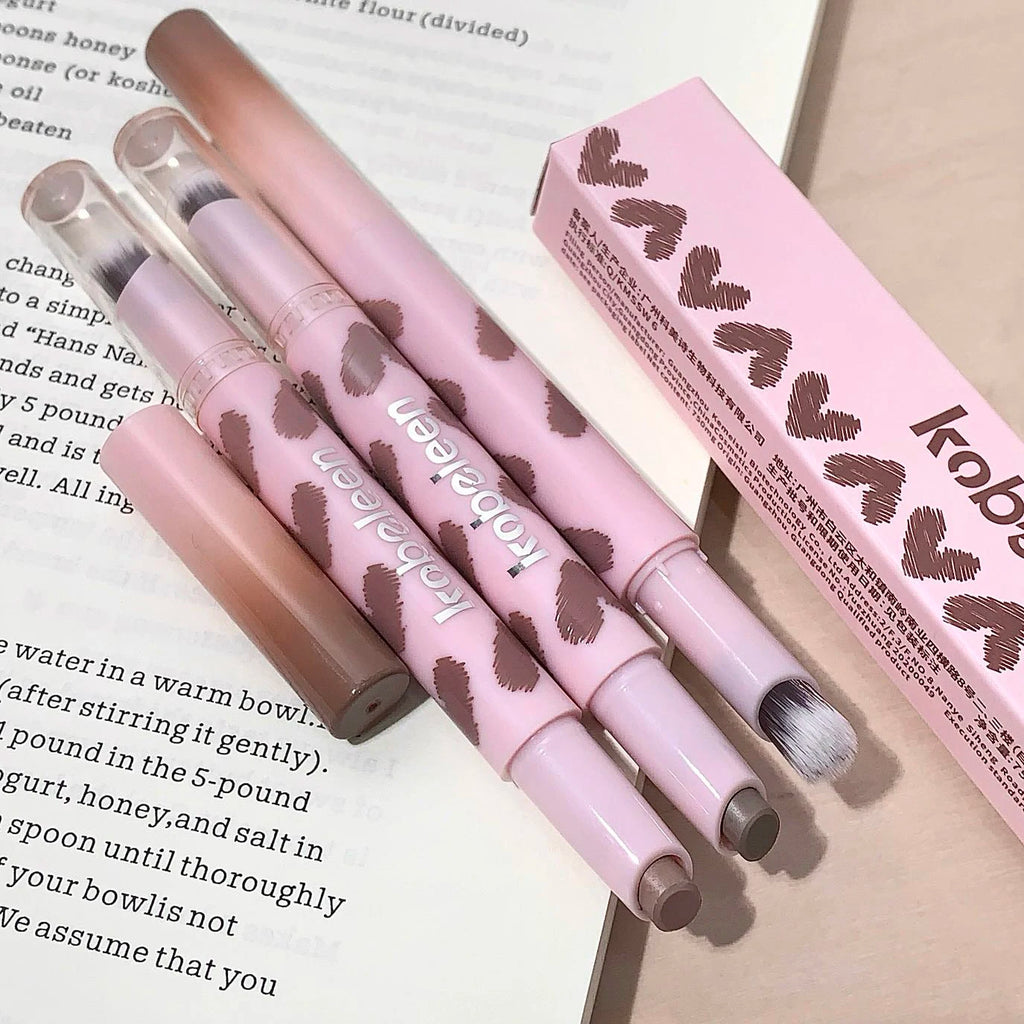 1pcs Gray 3D Contouring Shading Stick Stick with Brush Nose Shadow Natural Facial Makeup Contour Pencil for Enhanced Definition Vue