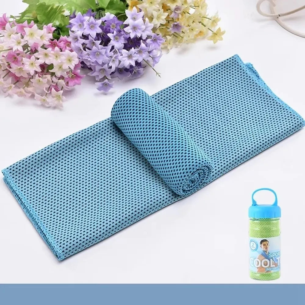Breathable Cooling Towel Quick Drying Lightweight Ice Wipes Ultra Vue Light Blue