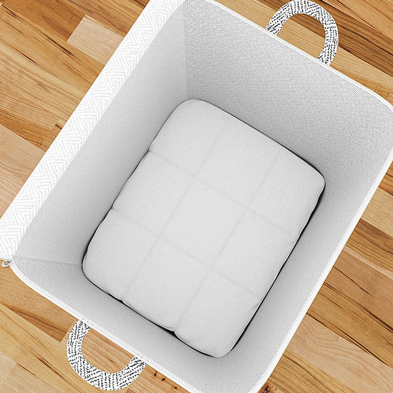 Large Capacity Clothes Storage Bag Organizer With Reinforced Handle For Blankets Bedding Foldable With Zipper Storage Bag Vue