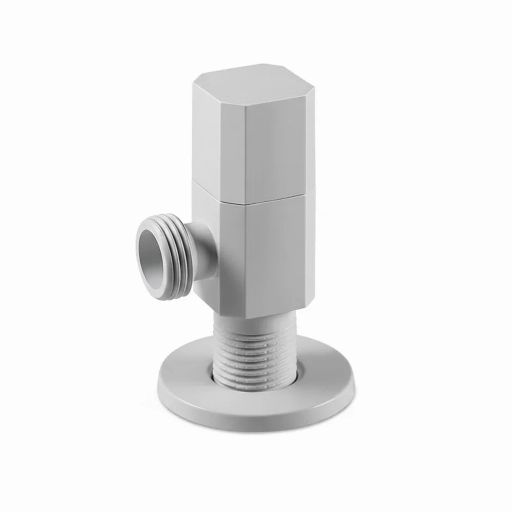 Universal Solid Brass Triangle Valve Copper Material Cream White Angle Valve G1/2 Thread Quick Opening Switch Valve Bathroom Vue