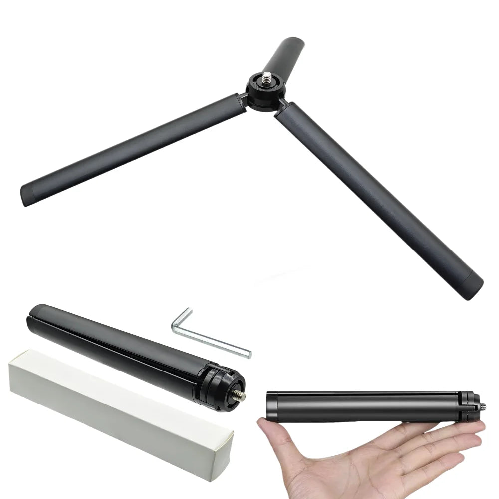 Metal Mini Desktop Tripod with 1/4 Inch Screw Stand for Smooth 4 DSLR Camera Video Camcorder Aluminum Alloy Holder With Wrench Vue