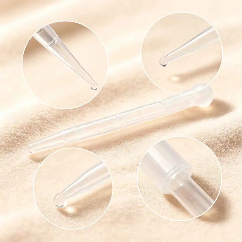 vvocci 3ml Clear Graduated Pipettes Plastic Disposable Dropper Labware Transfer Pasteurized Cups 100 Test Tubes Vue