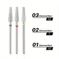 4PCS Tapered Diamond Nail Drill Bits Cuticle Clean Milling Cutter for Electric Manicure Drill Nails Accessories Vue NGH-029-06