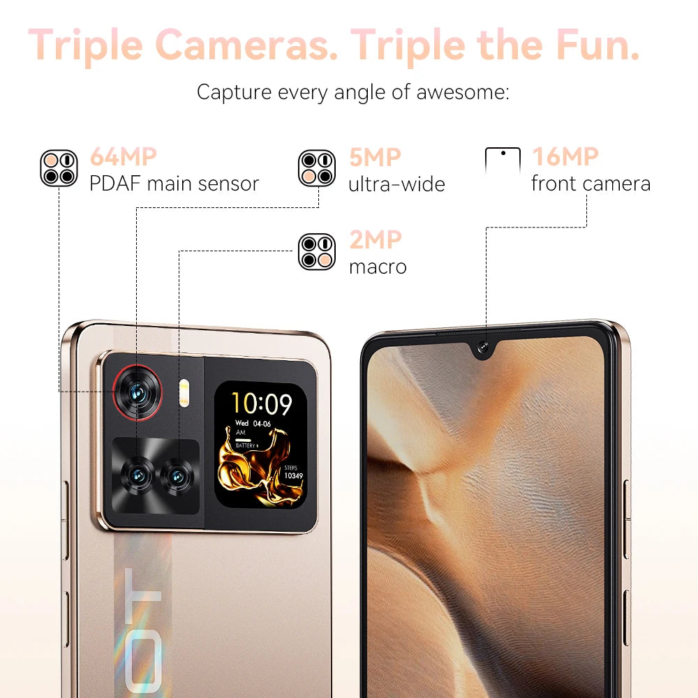 6.88-Inch Android Smartphone 5G Cubot X100, Dimensity 7025, 6nm, 2.5GHz, 16GB(8+8), 256GB, 64MP Camera, 5100mAh Battery, NFC Vue