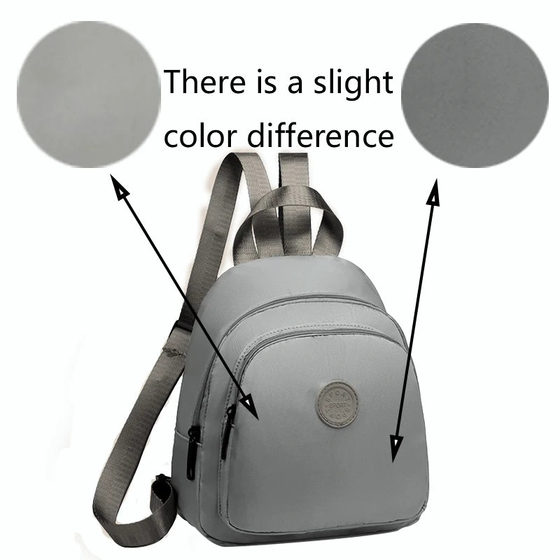 Unisex Mini Nylon Backpack Lightweight Water Resistant Casual Daily
