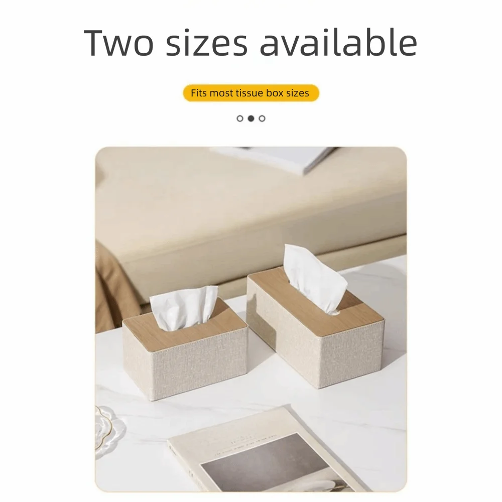 Simple Leather Tissue Boxes Multifunctional Minimalist Paper Organizer Modern Nordic Luxury Napkin Holder Coffee Table Vue
