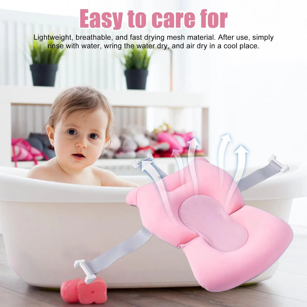 43x28x22cm Anti Slip Bathtub Safety Pad for Kids Young Children Bathing Seat Pad for Home Apartment Bathroom Sink Shower Girl Vue