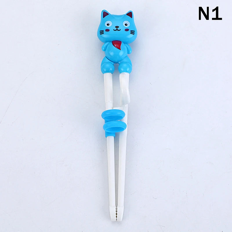 Home Party Cartoon Animal Head Chopsticks Plastic Environmentally Friendly Children Eating Training Baby Learn Chopsticks〔CC11〕 Vue N1
