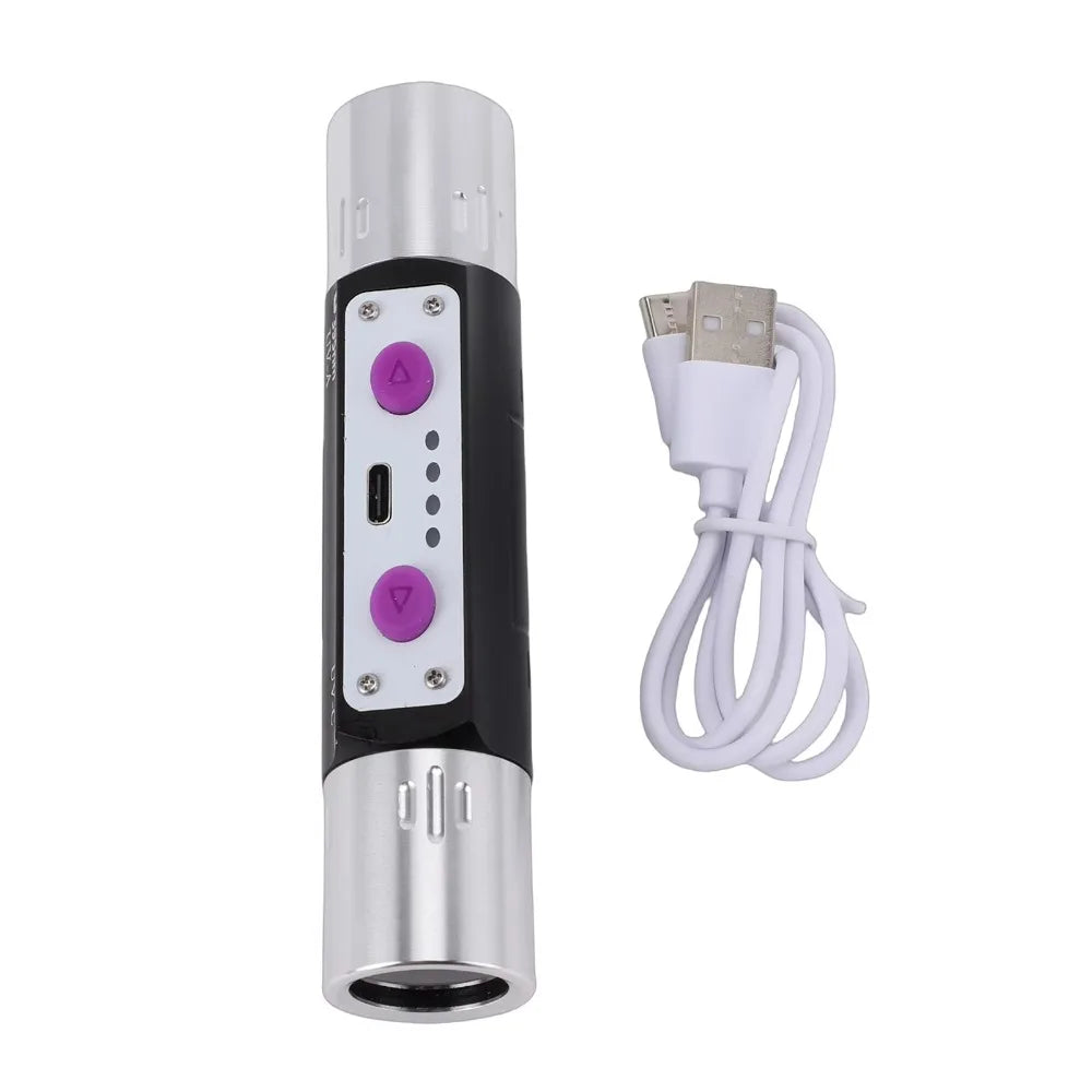 UVC Longwave UV Flashlight Shortwave 254nm Blacklight LED Flashlight LED 395nm UV Flashlight Lamps Phosphor Detector Vue Black