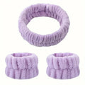 vvocci Towel Wristbands Washband Scrunchies Headband Wrist Cuffs For Women Girls For Washing Face, Hair Headband Face Wash Vue Other M99 Purple