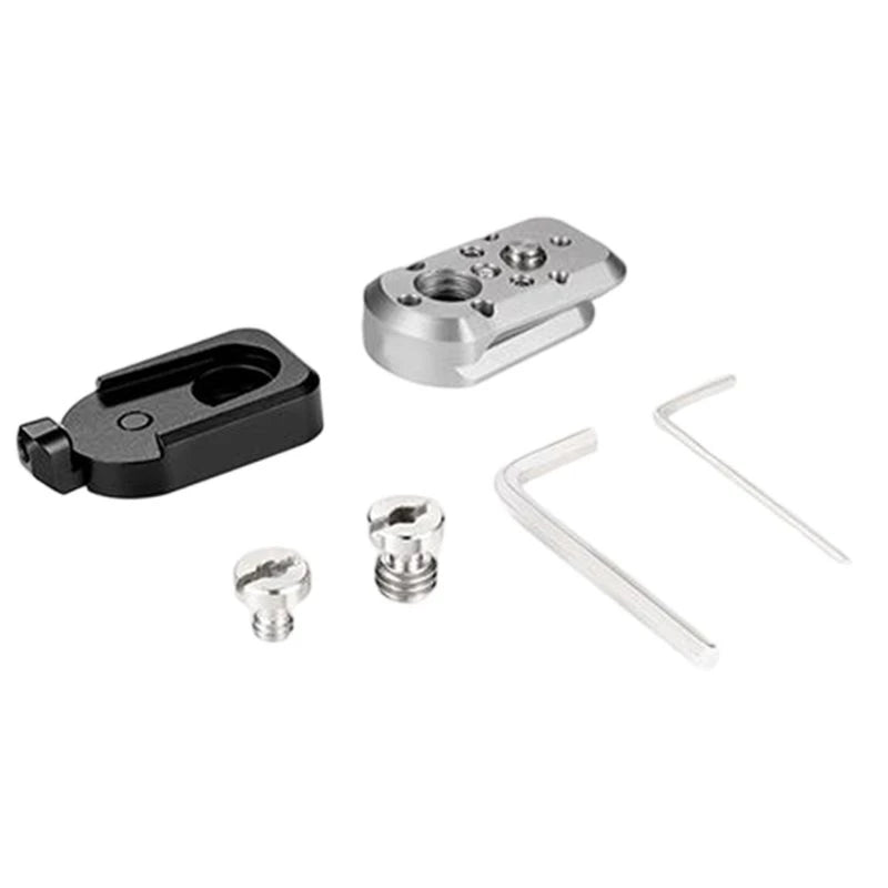 Hot-Mini Quick Release Plate Kit Q Lock Quick Install Kit 1/4 Screw ARRI Locating Pins For Monitor Light Vue Titanium Black