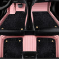 Custom PU Leather Floor Mats – BMW 5 Series F10 G30 2011–2024 Custom Car Floor Mats Vue C-pink black 2011-2013 F10
