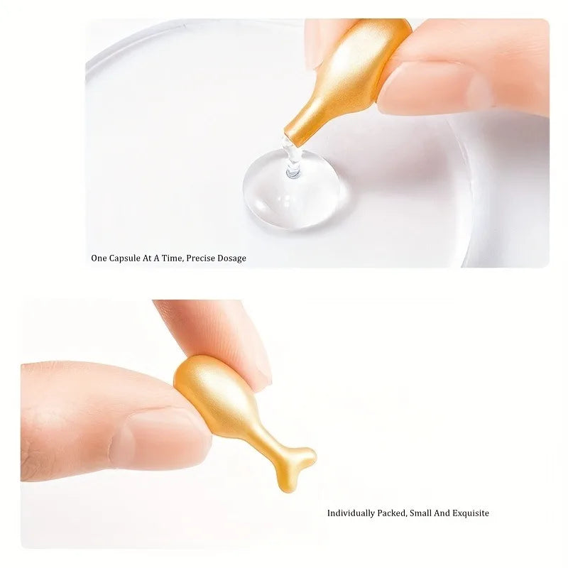50 Capsules of Hyaluronic Acid Facial Essence/Emulsion Capsules — Unscented Moisturizing Capsule Essence, Hydrating and Moisturizing, Suitable for All Light Skin Types, Unisex Daily Light Skincare Vue