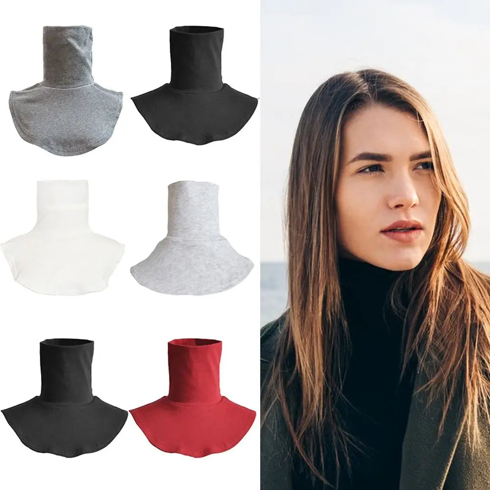 Multicolor Cottonturtleneck Fake Collar Islamic Hijab Extensions
