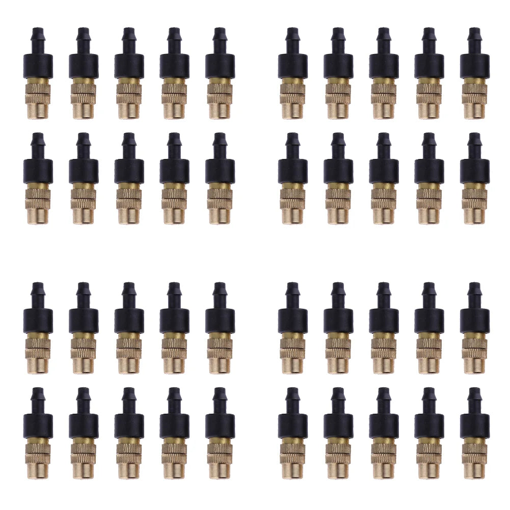 100-10PCS Outdoor Misting Cooling System Garden Irrigation Watering 4/7PVC Atomizer Nozzles Adjustable Garden Sprinklers Head Vue 40PCS