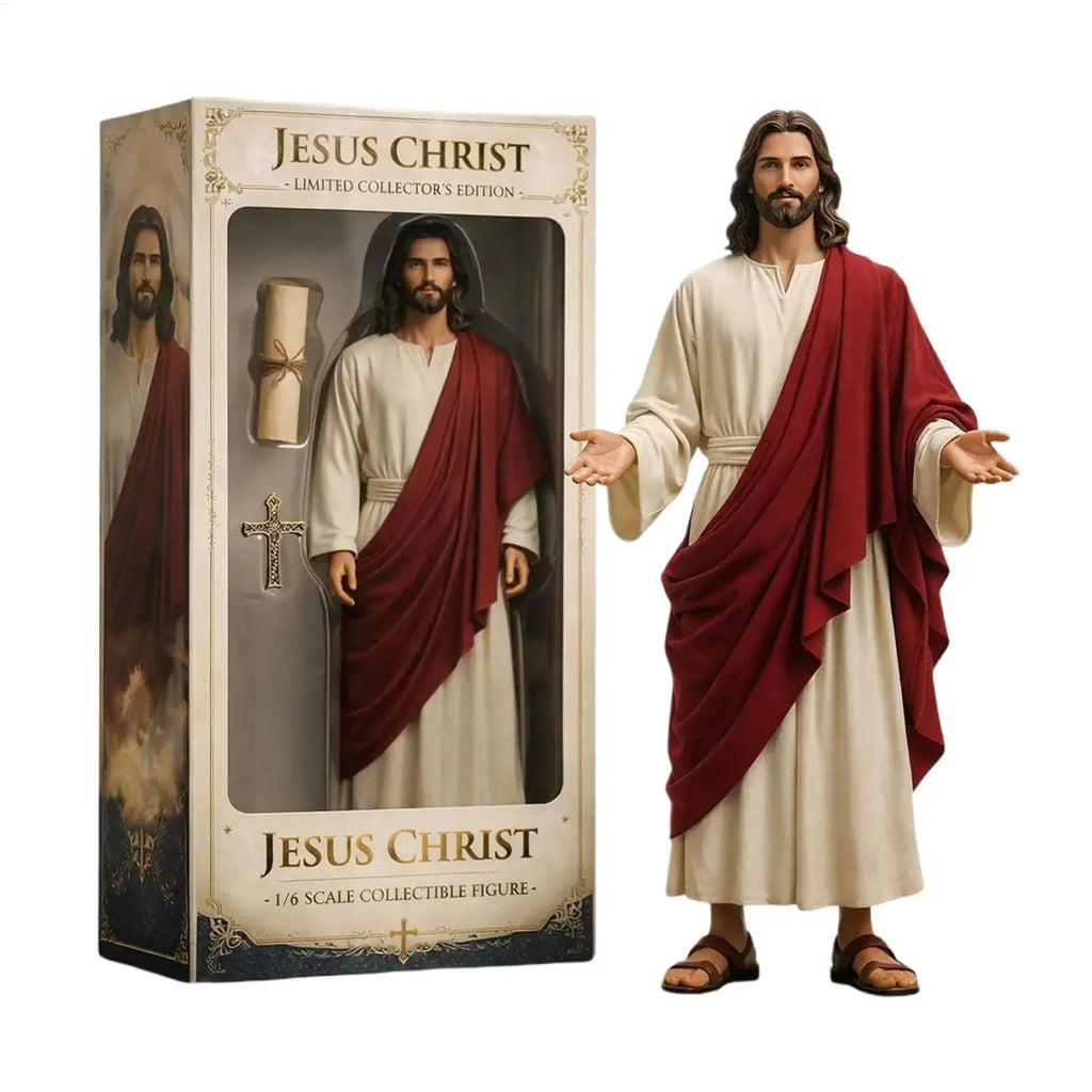 Jesus Christ Figure 10cm Christian Spiritual Decor Religious Sculpture Collectible Statue for Home Office Indoor Art Decoration Vue