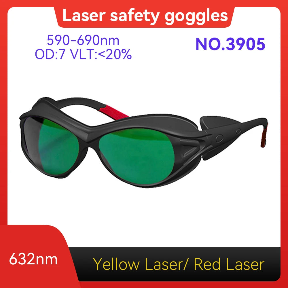Laser Safety Glasses CE EN207 9000-11000nm OD6+Hard PC Lens Eyewear for Wood Acrylic CO2 Laser Cutting Machine Laser Goggles Vue Model 3905 OD7