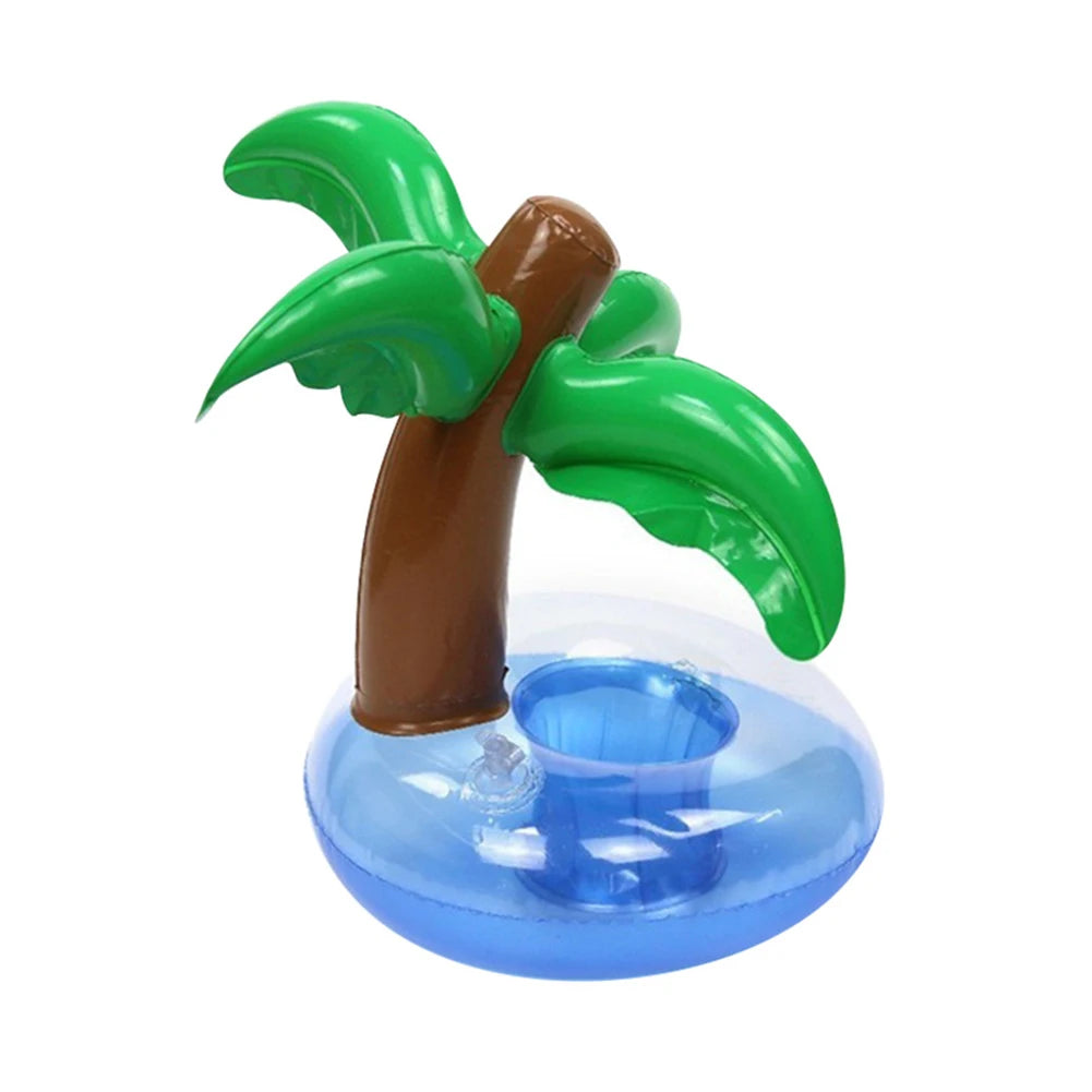 Inflatable Coconut Tree Drink Cup Stand Holder Summer Swimming Pool Floating Beach Backdrop Wedding Decoration Party Favors Vue
