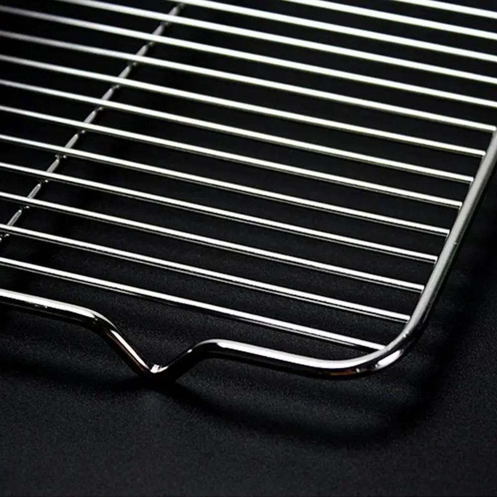 Stainless Steel Cooling Rack Non-stick Silver BBQ Tray Barbecue