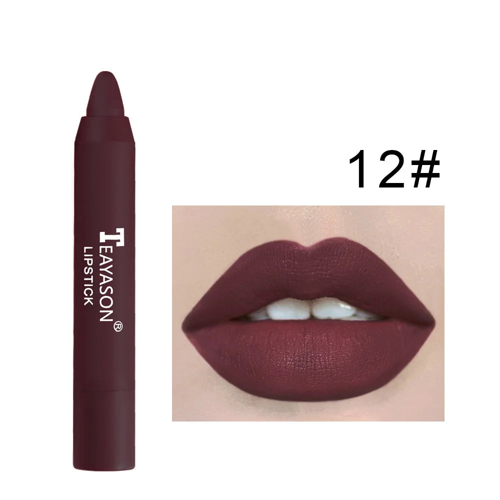 Dragan RANEE 12 colors matte velvet long lasting color lip gloss waterproof non-smudge non-sticky swirl lipstick pencil Vue 20218-12