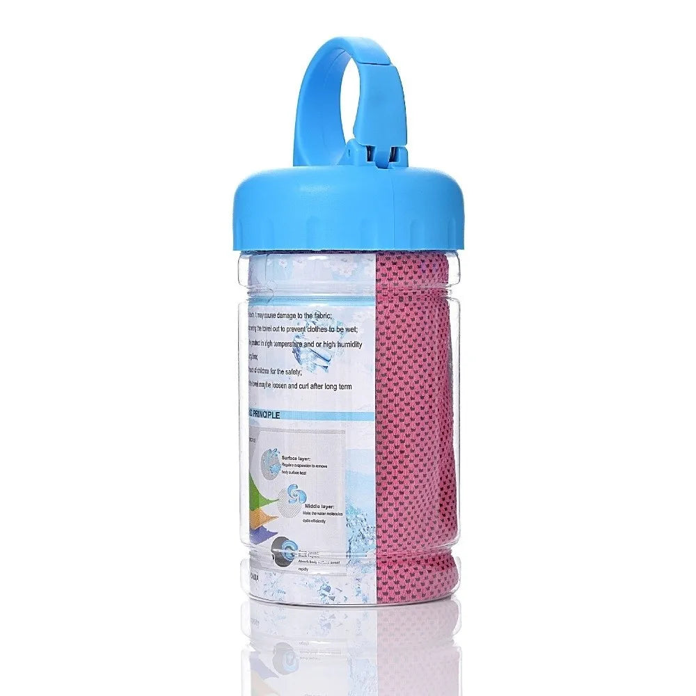 Breathable Cooling Towel Quick Drying Ultra Soft Ice Wipes Vue Rose Red
