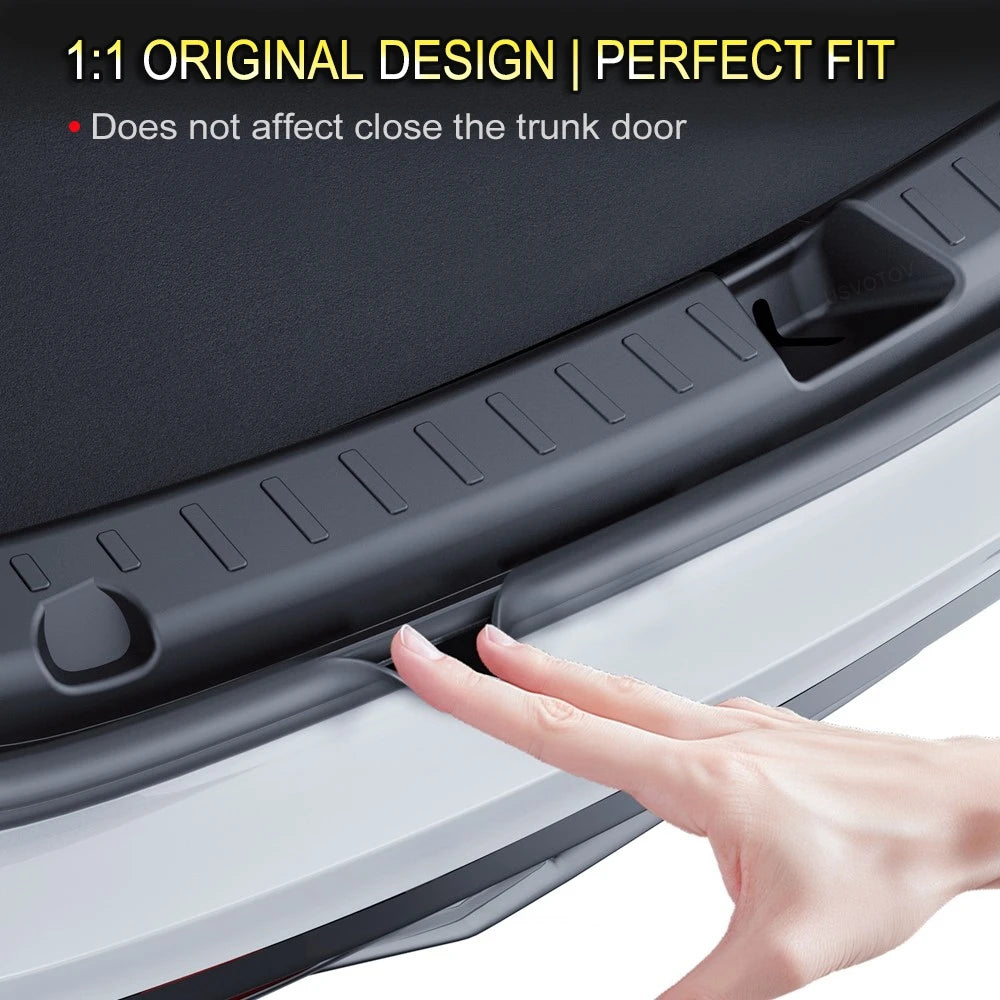 Rear Bumper Guard for 2025 2026 Tesla Model Y Juniper Trunk Bumper Sill Guards Protector Cover Protective Mats Pad Accessories Vue