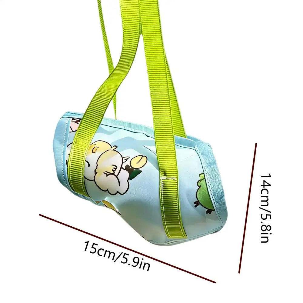 Portable Bird Carrier Parrot Sling Tote Travel for Cockatiel Conure Hiking Outdoor Walks Pet Moving Day Trips Grooming Transport Vue Green