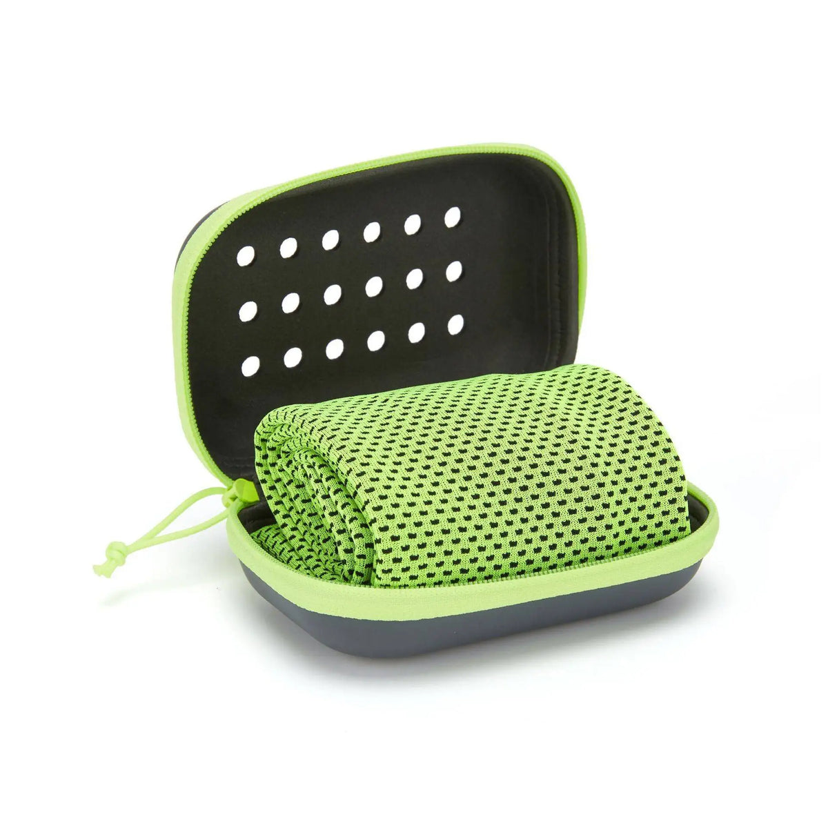 Portable Mini Silica Gel Set Cold Towel Polyester Fiber Outdoor Cooling Towel Fitness sports gym Running quick Dry Cool Towel Vue green