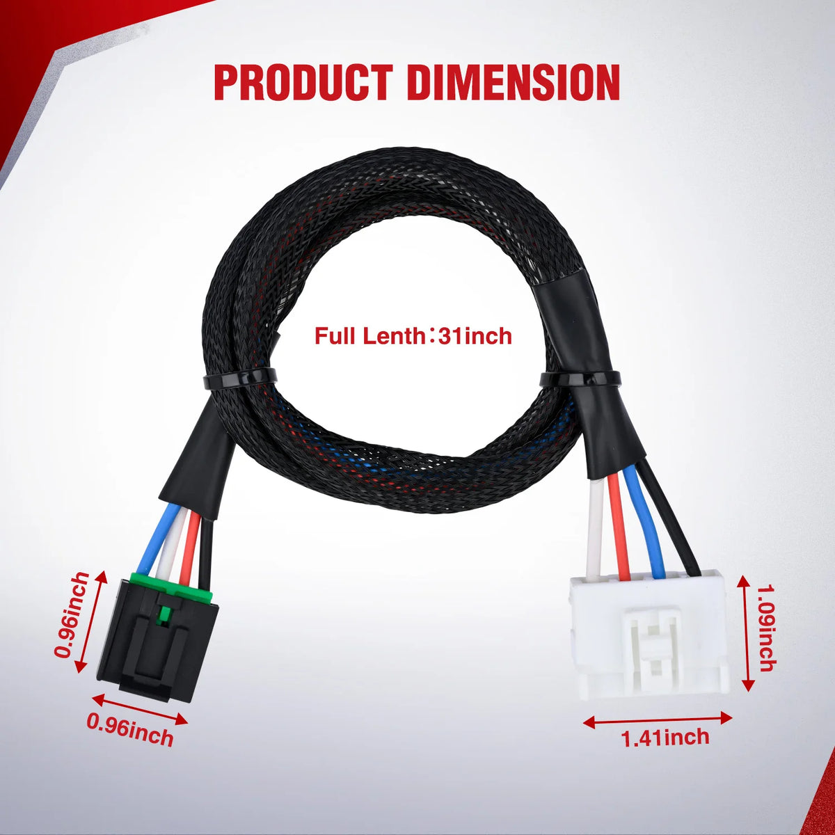 Nilight Brake Controller Wiring Harness Adapter for Select GMC Sierra Yukon Chevy Silverado Suburban Avalanche Tahoe Escalade EXT Vue D United States