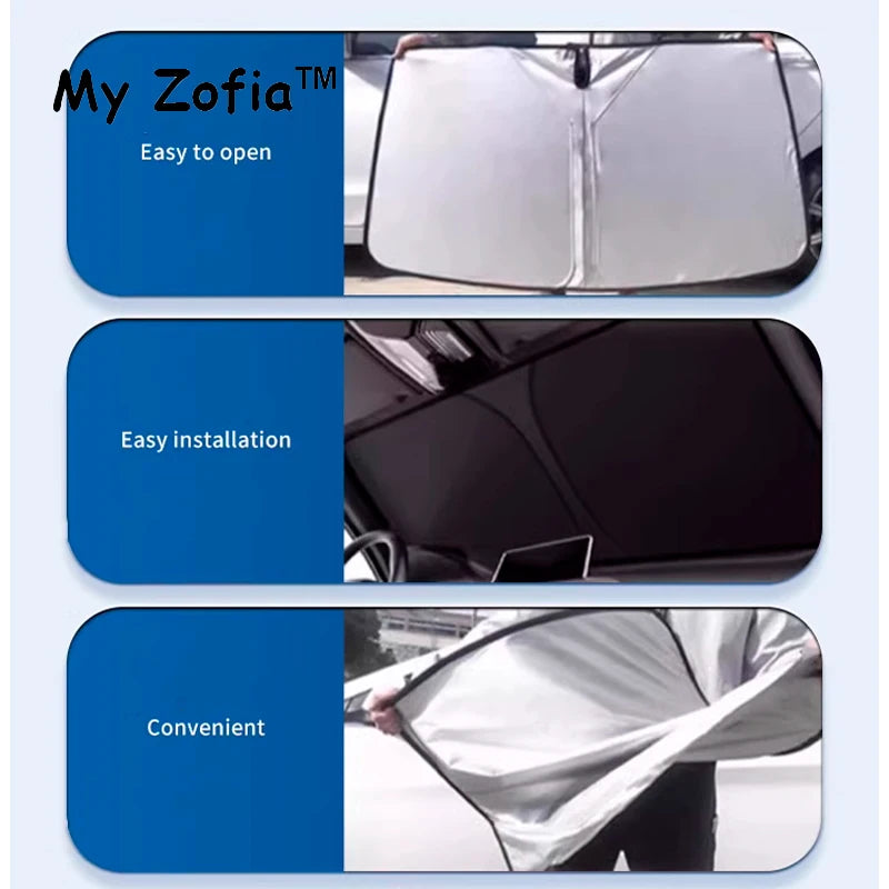 For Geely New Coolray 2023 2024 2025 Window Windshield Sunshade Cover Front UV Protect Reflector Sun Visor Silver Accessories Vue