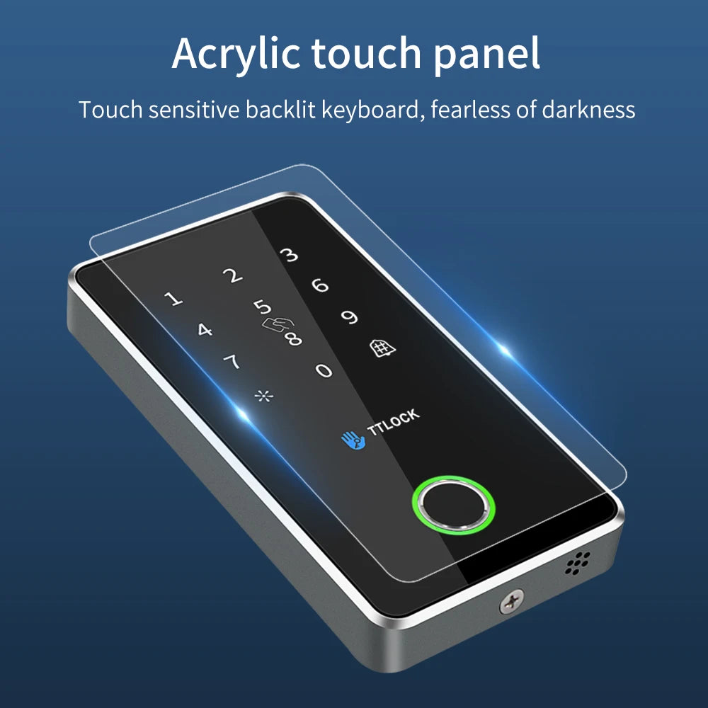 Bluetooth Nfc Rfid Keypad TTLOCK App Fingerprint G2 Wifi Gateway Support 13.56Mhz Card Access Control System MJ02 Metal Alloy Vue